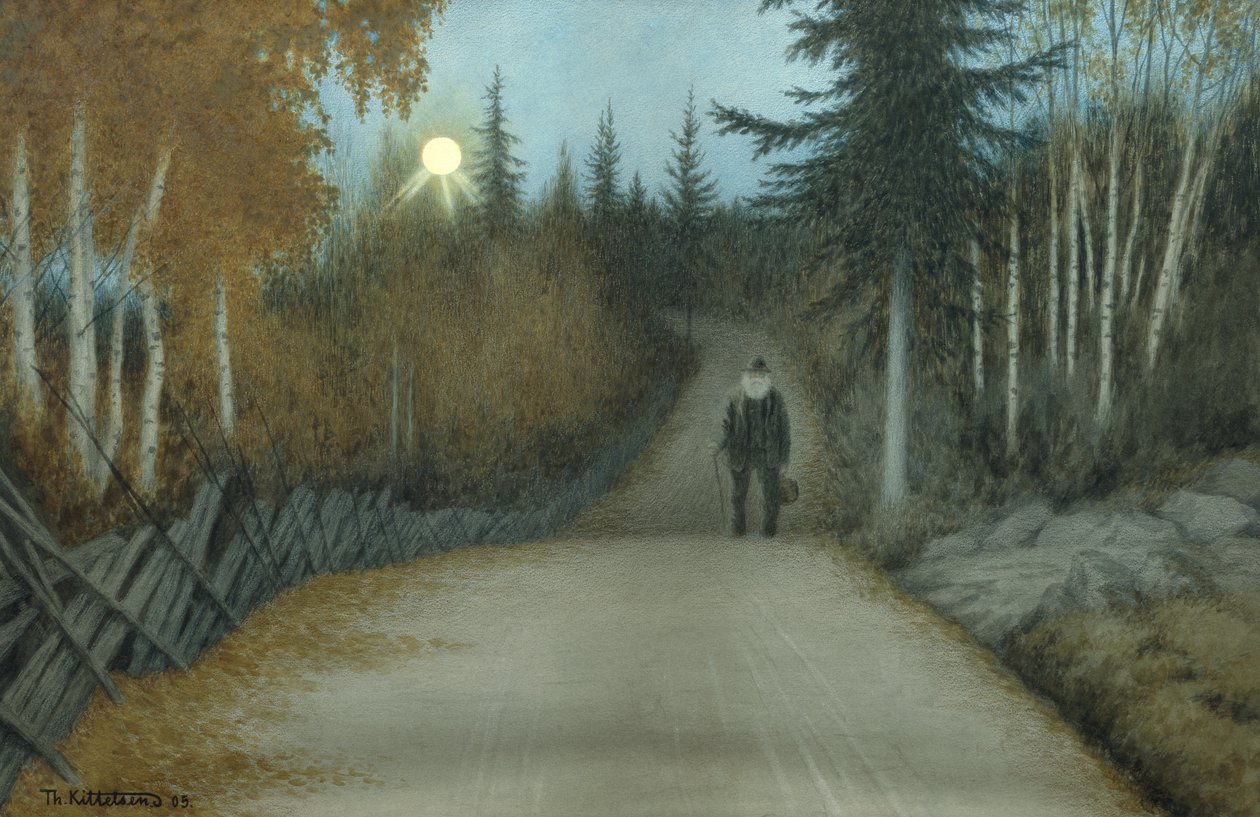 På vej hjem af Theodor Kittelsen