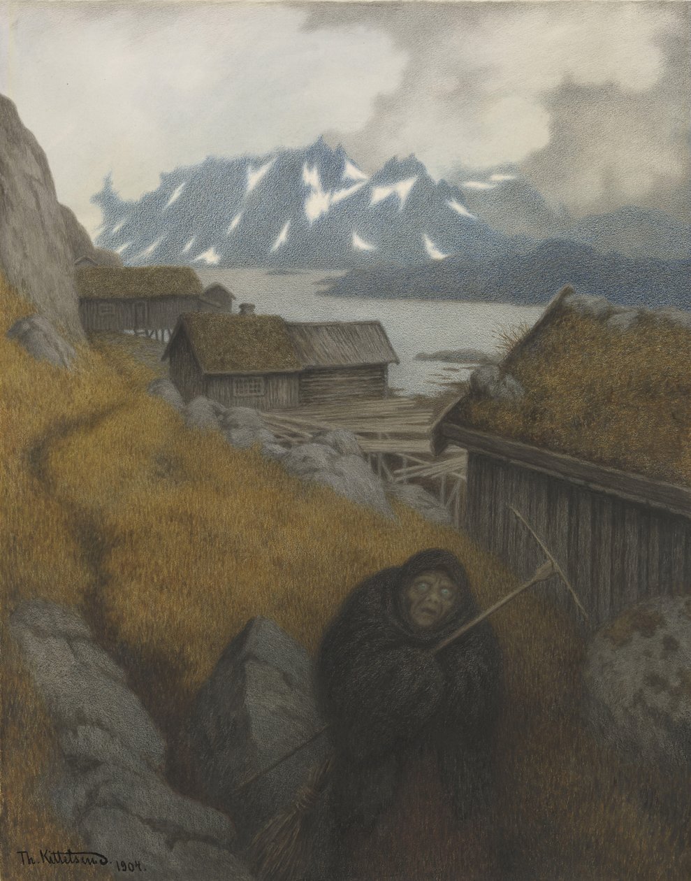 Hun dækker hele landet af Theodor Kittelsen