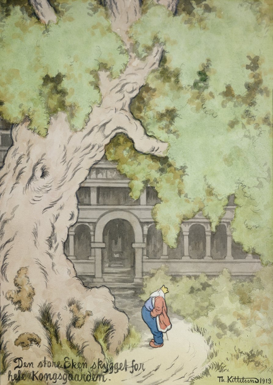 Det store egetræ skygger for hele kongens gods af Theodor Kittelsen