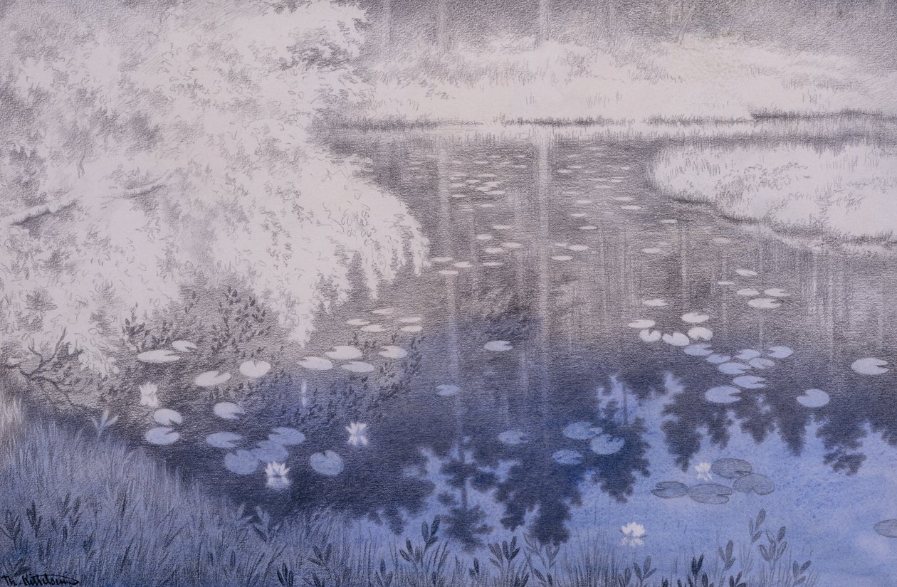 Der ligger en dam i Svartebudale af Theodor Kittelsen