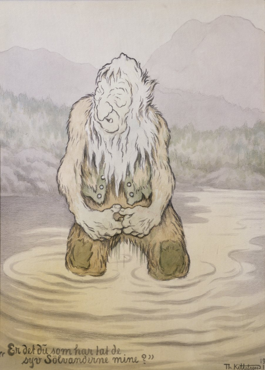 Hvem har taget mine syv sølvænder? af Theodor Kittelsen