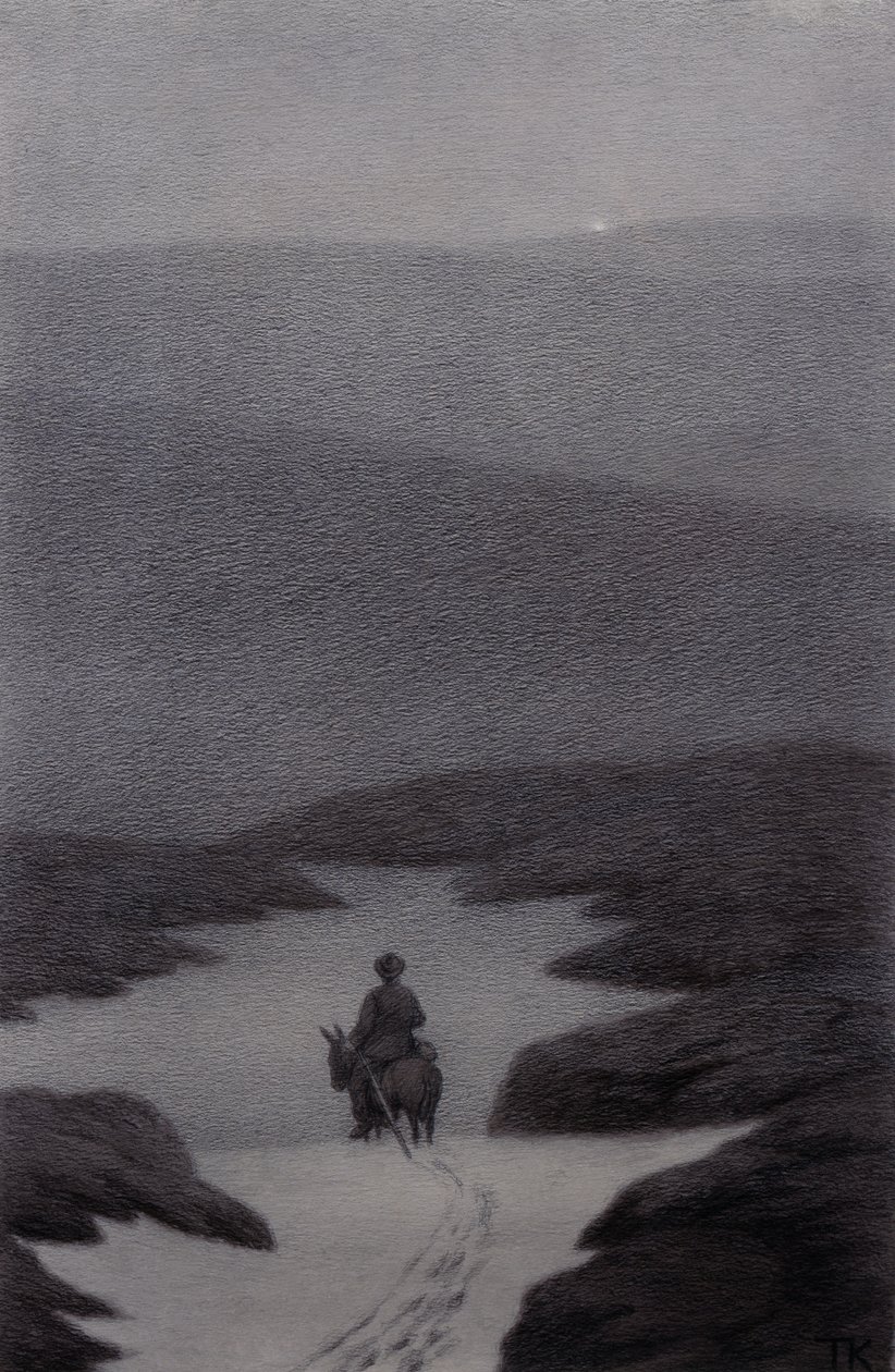 Ja, jeg ser noget langt langt væk sagde drengen, det glitrer af Theodor Kittelsen