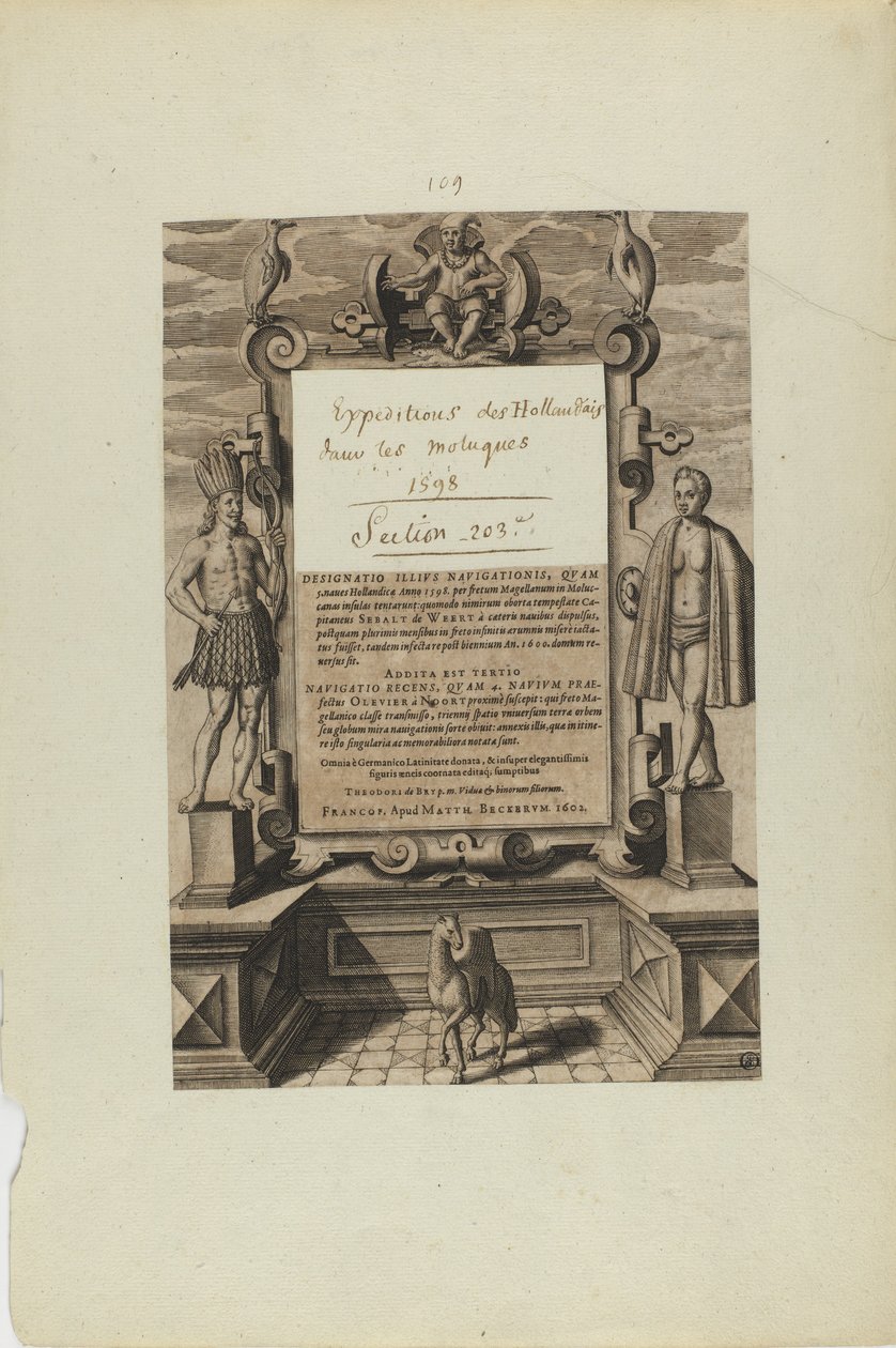 (Titelsiden) (fra bogen Americae) af Theodor de Bry