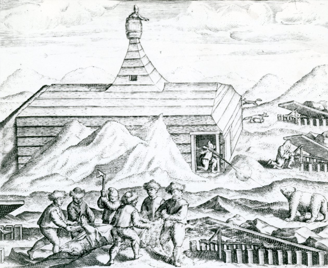 Bjørnejægere, illustration fra 