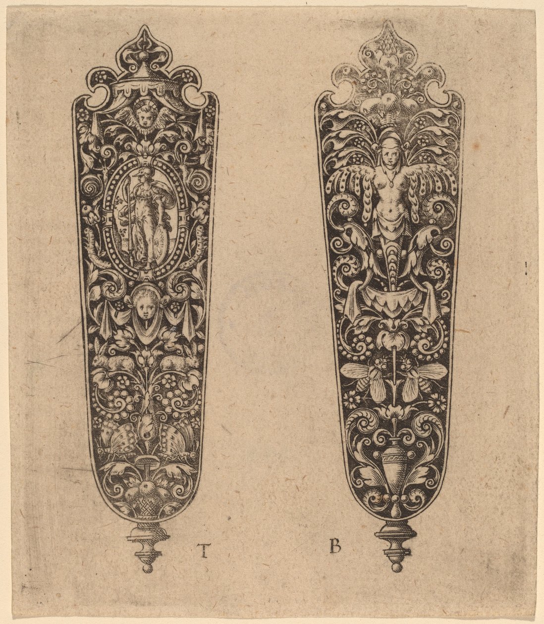 Ornament til knivskaft af Theodor de Bry