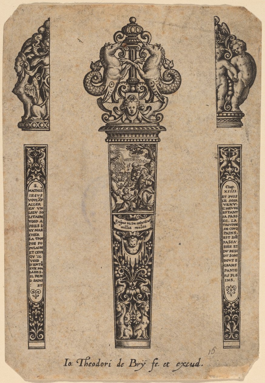Ornament til knivskaft af Theodor de Bry