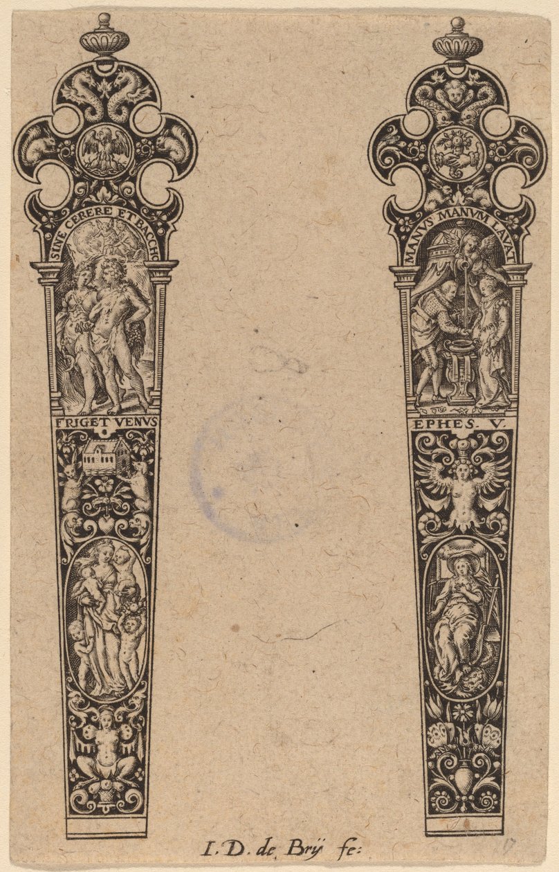 Ornament til knivskaft af Theodor de Bry