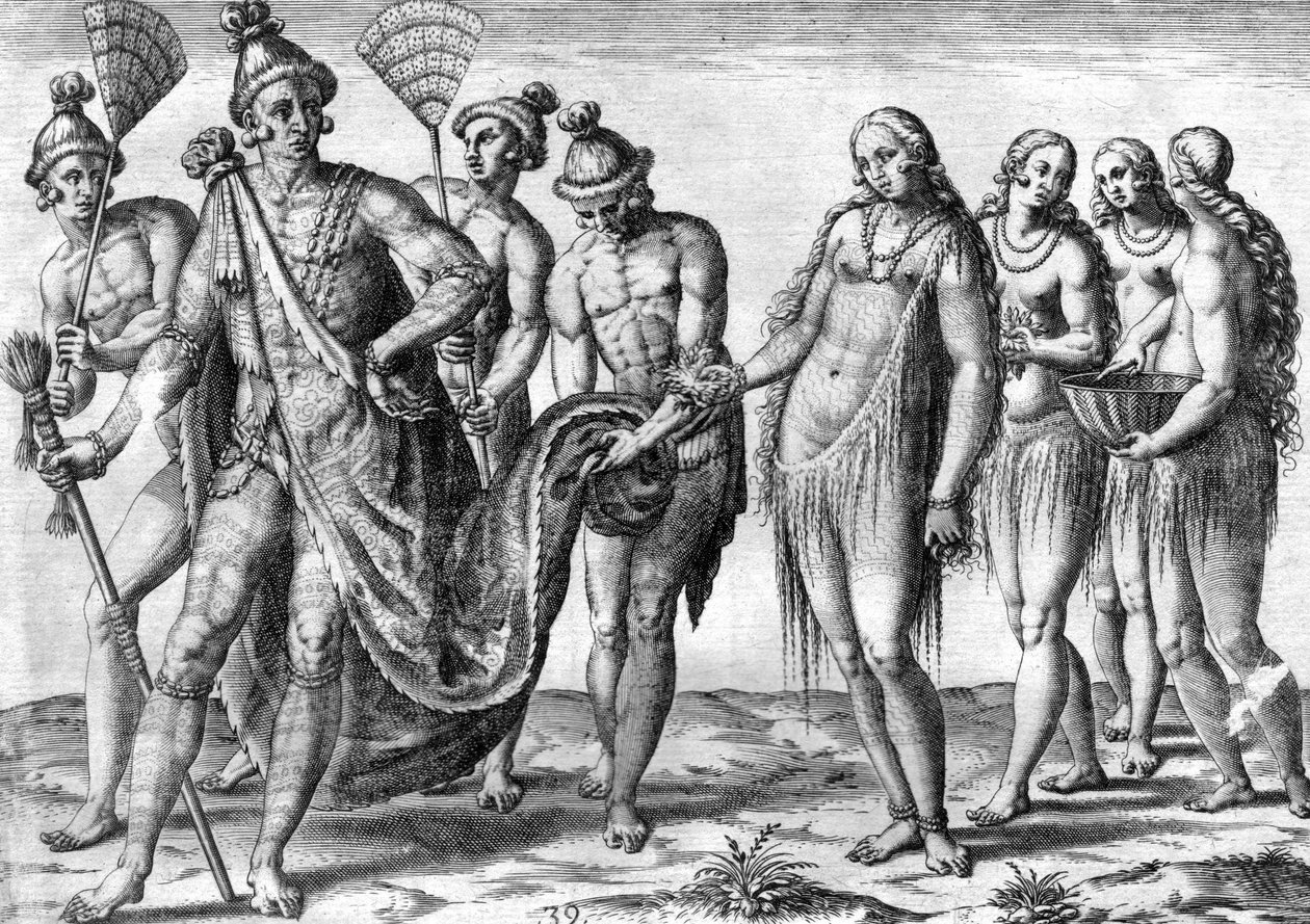 Timucua-indianernes stamme af Theodor de Bry