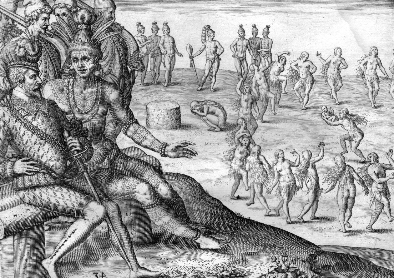 Timucua-indianernes stamme af Theodor de Bry