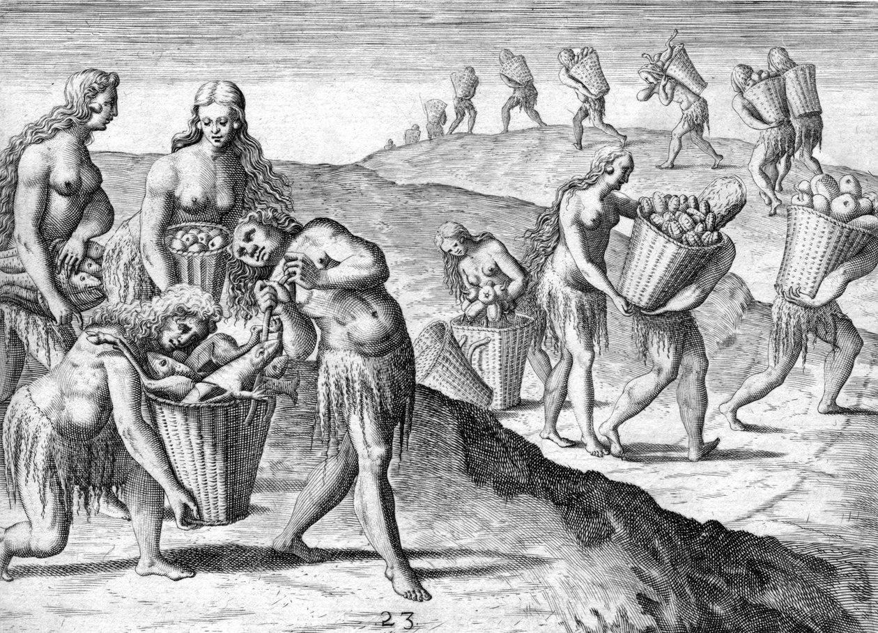 Timucua-indianernes stamme af Theodor de Bry