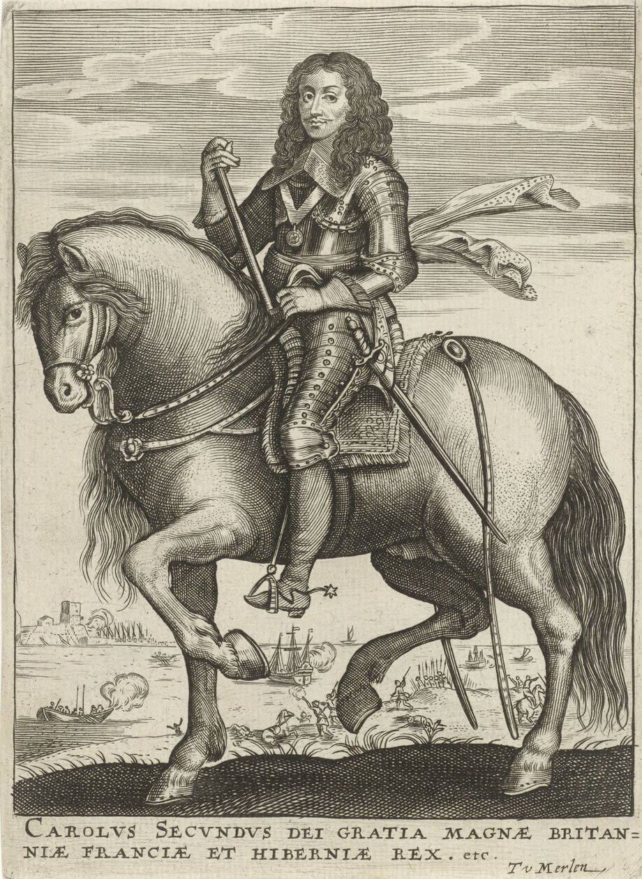 Portræt af Charles II, konge af England af Theodor van Merlen (II)