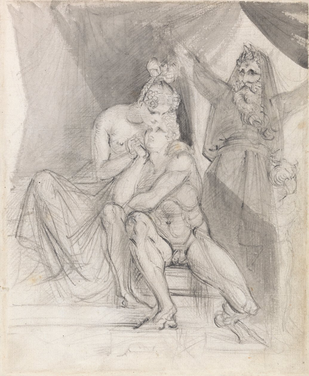 Prospero ser på Ferdinand og Miranda af Theodor von Holst