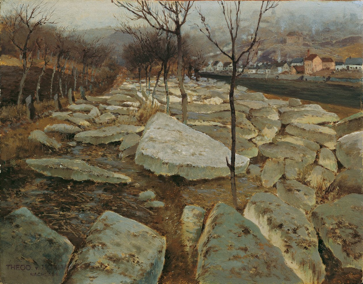 Isflager på bredden af ​​Thaya af Theodor von Hormann