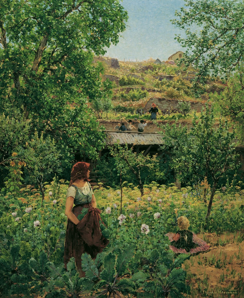pige i valmuen af Theodor von Hormann