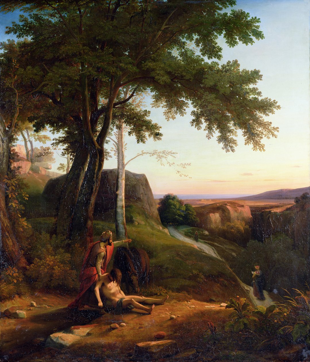 Den barmhjertige samaritaner, 1834 af Theodore Caruelle d Aligny