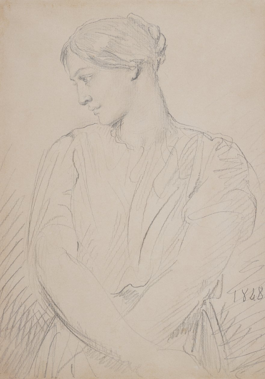 Alice Ozy, 1848 (grafit på papir) af Théodore Chassériau