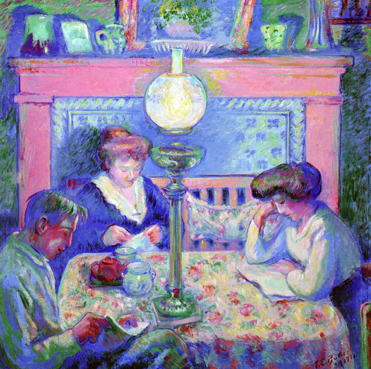 Efter middagen, 1911 af Theodore Earl Butler