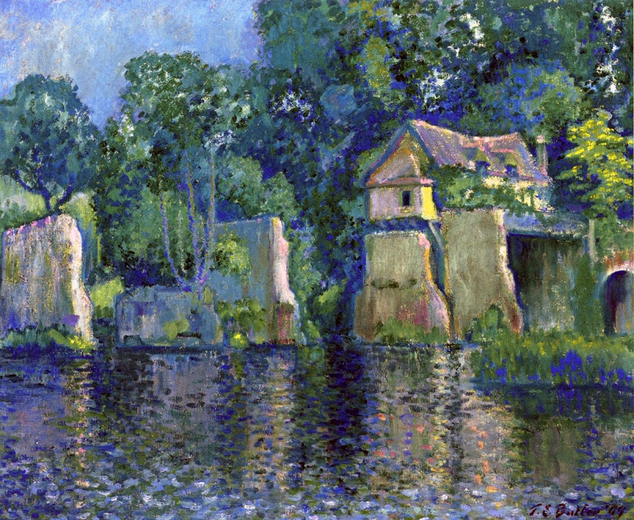 Vernon, nær Giverny, 1909 olie på lærred af Theodore Earl Butler