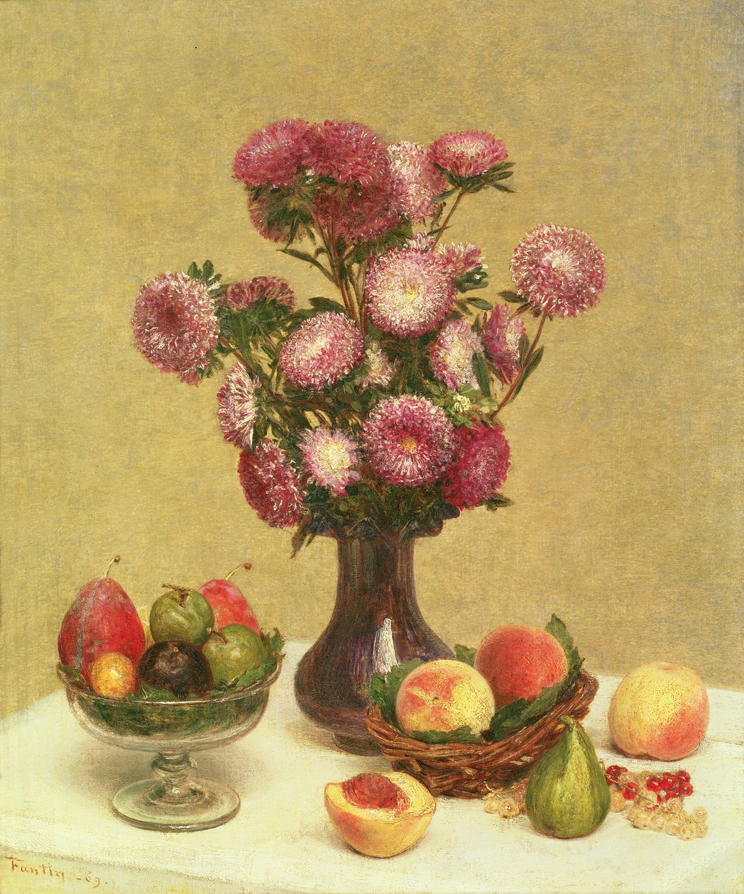 Stilleben, 1869 af Theodore Fantin Latour