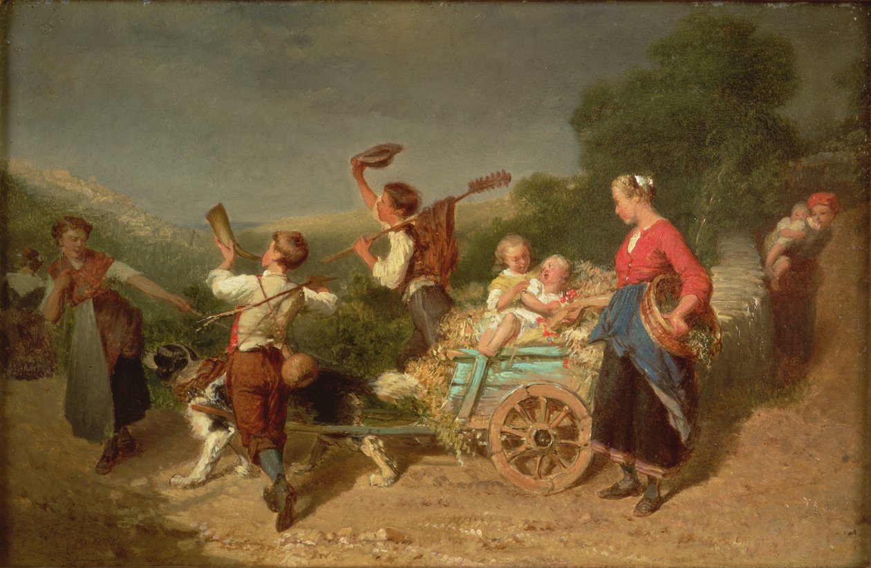 Børn med hundevogn af Theodore Gerard