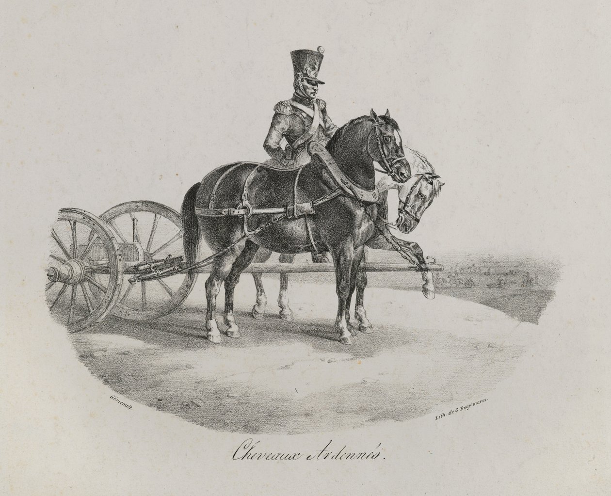Ardennerheste, 1822 af Theodore Gericault