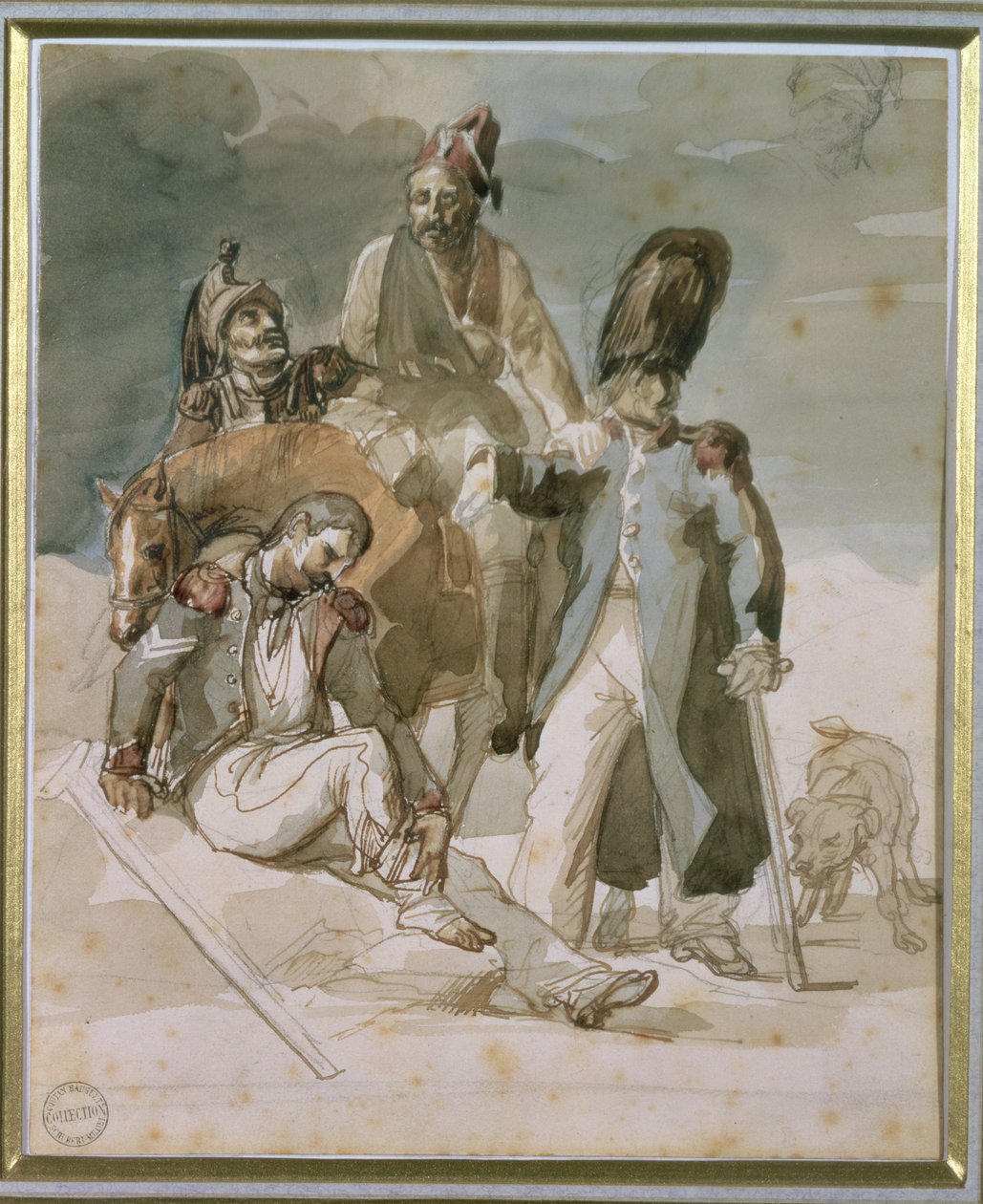 Episode fra Napoleons tilbagetog fra Rusland i 1812 af Theodore Gericault