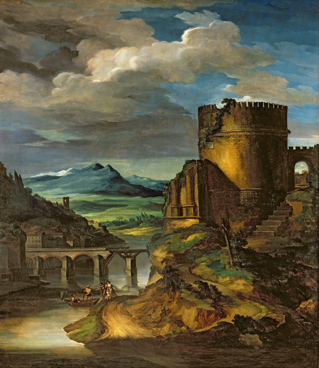 Italiensk Landskab eller, Landskab med en Grav af Theodore Gericault