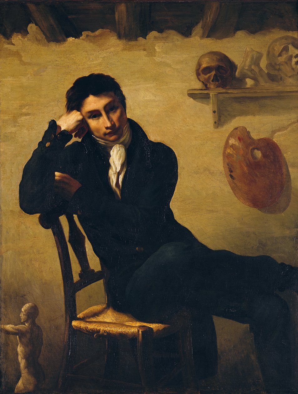 Portræt af en kunstner i hans studie af Theodore Gericault