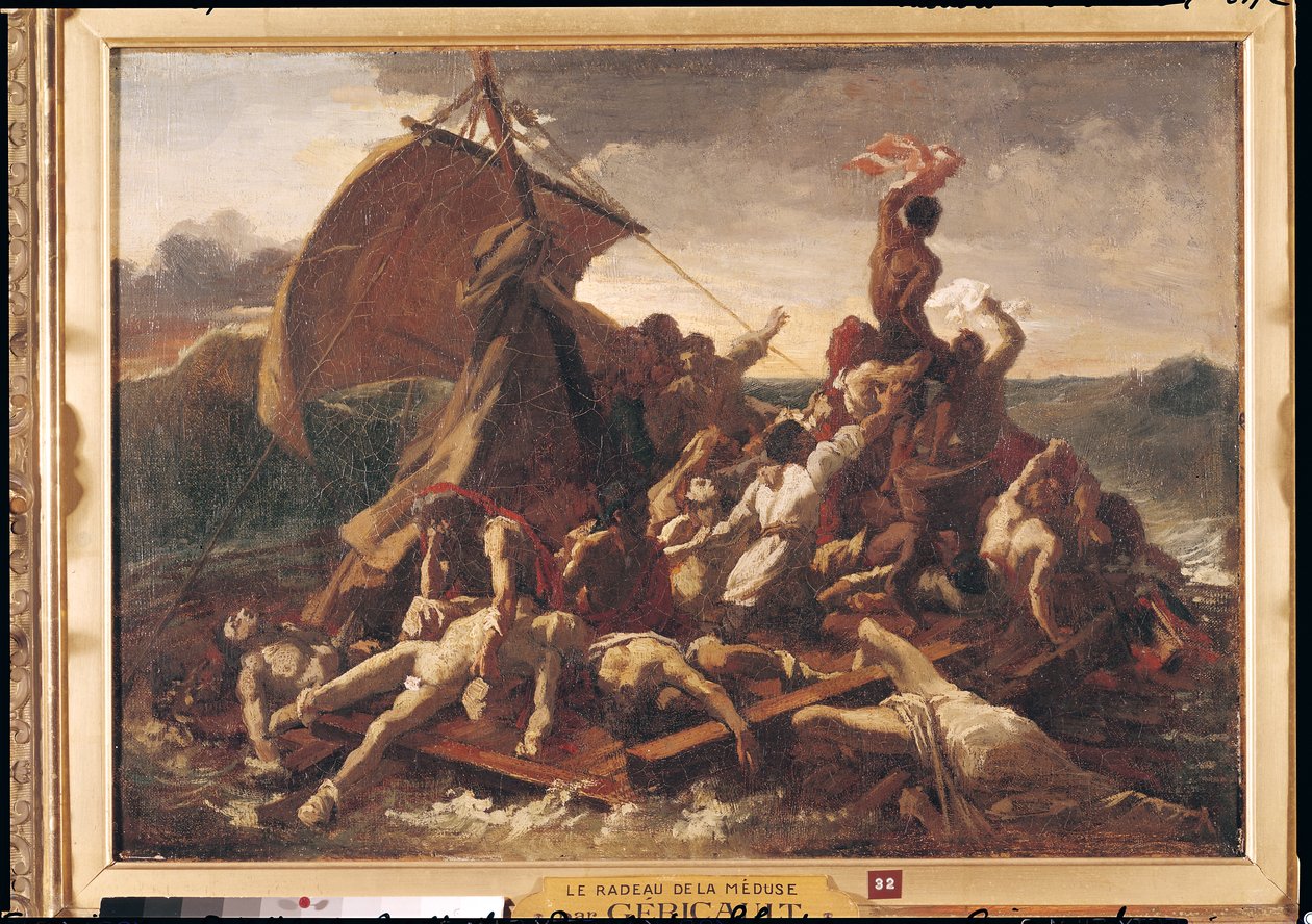 Studie til Medusaflåden, 1819 af Theodore Gericault