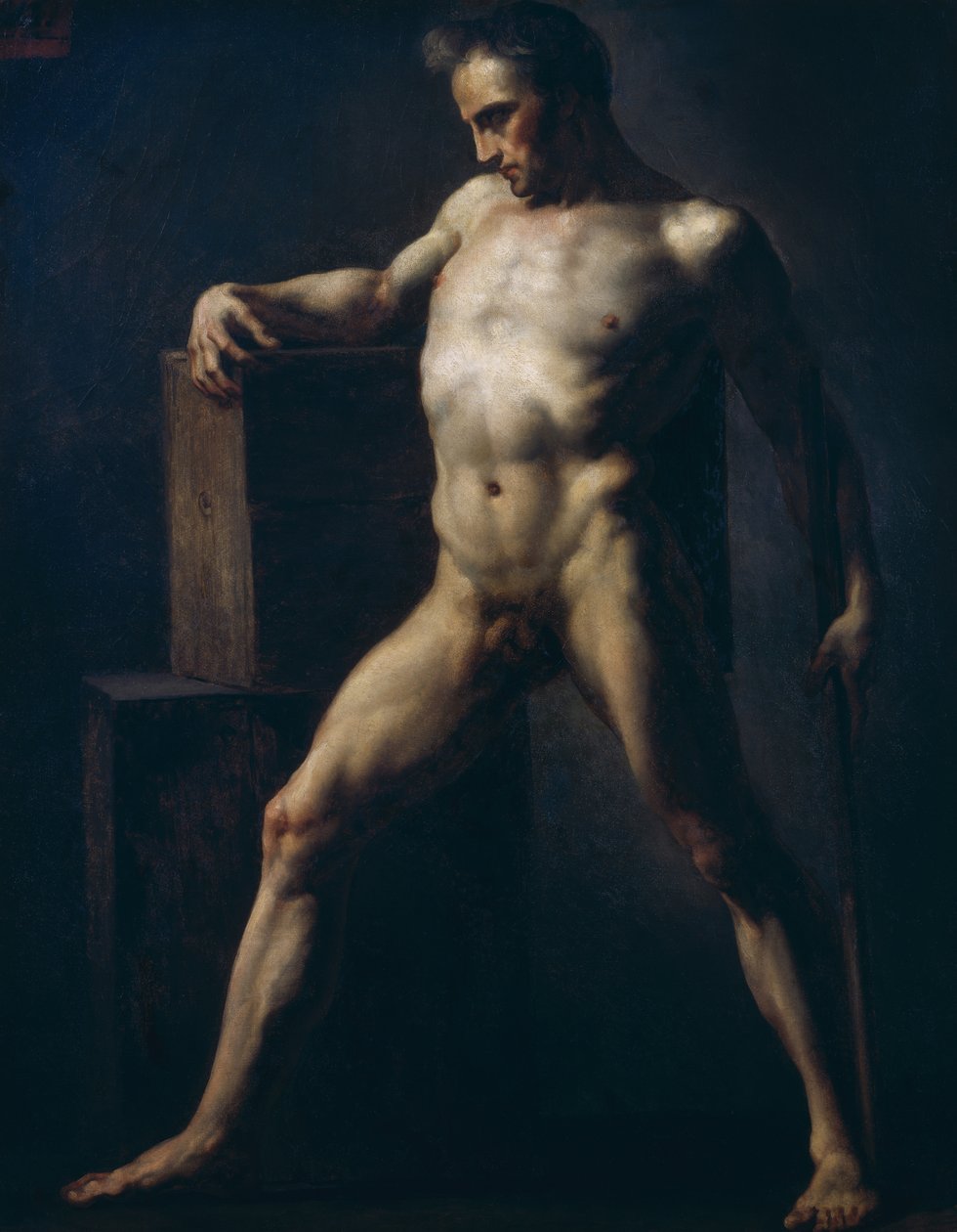 Studie af en mand, c.1808-12 af Theodore Gericault