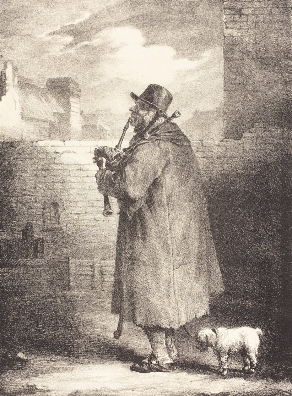Piper, ca. 1821 (litografi på vævet papir) af Theodore Gericault