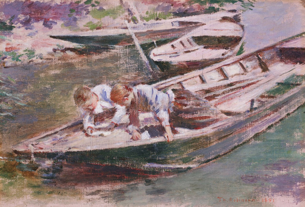 To i en båd af Theodore Robinson
