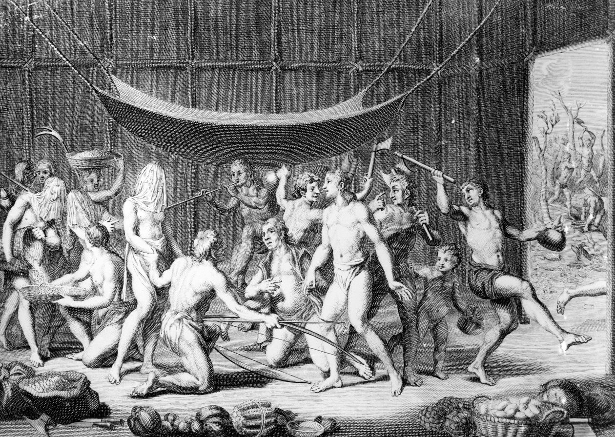 Panama-indianernes bryllup, fra "Ceremonies and Religious Customs of all the Peoples of the World" af Bernard Picart, udgivet i 1723 af Theodore de Bry