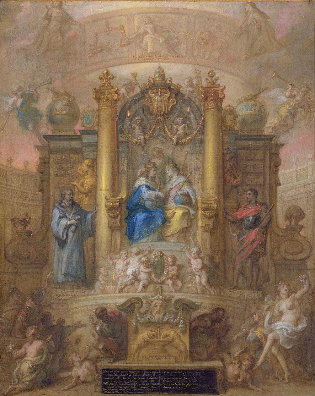 Alliance af Frankrig og Spanien, Allegori om Pyrenæernes fred i 1659 af Theodoor van Thulden