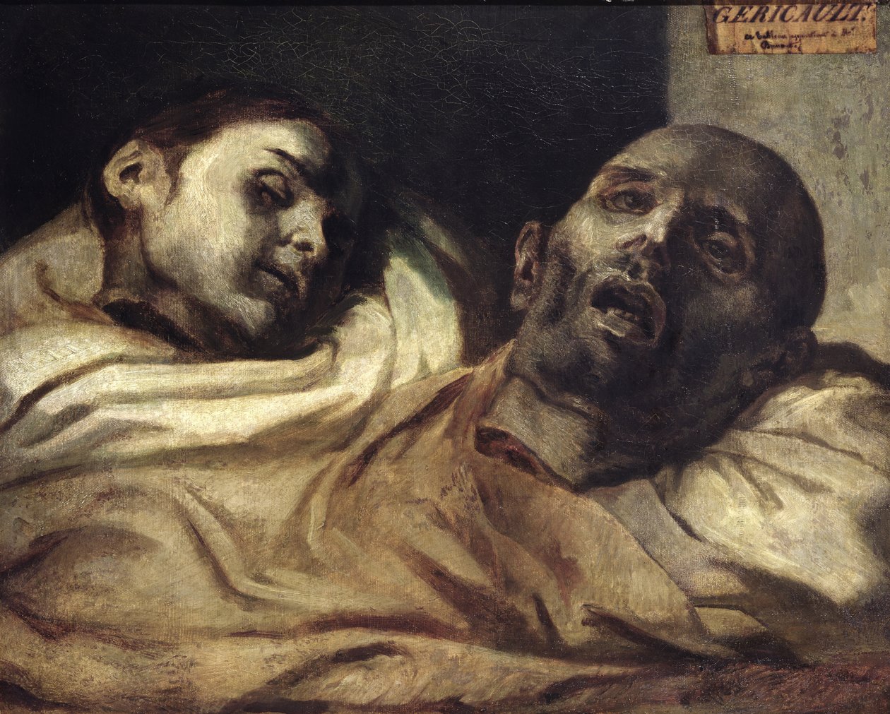 Torturofres hoveder (olie på lærred) af Theodore (after) Gericault