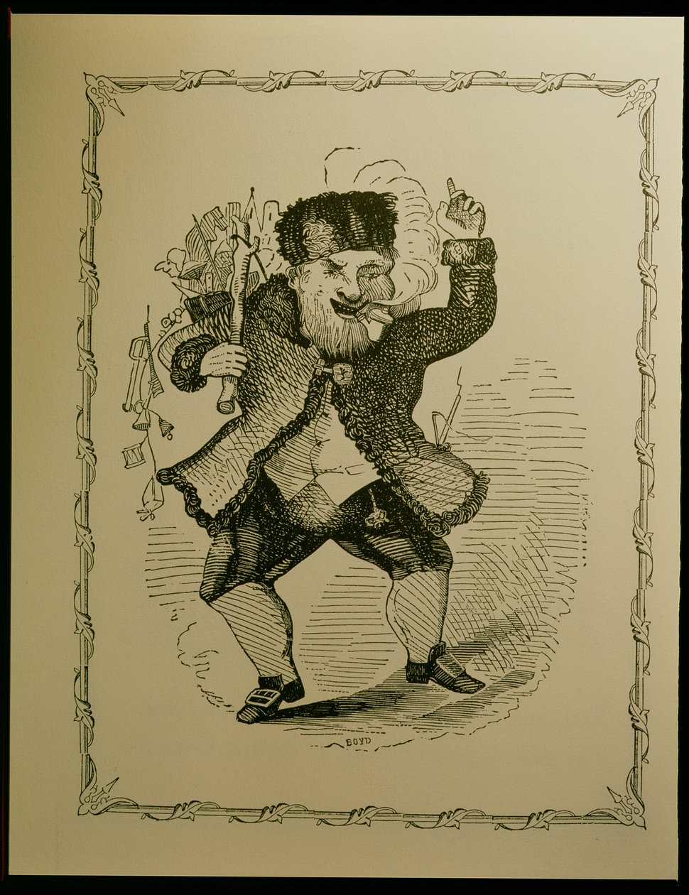 Julemandens illustration til et digt af Clement C. Moore, 1848 af Theodore C. Boyd