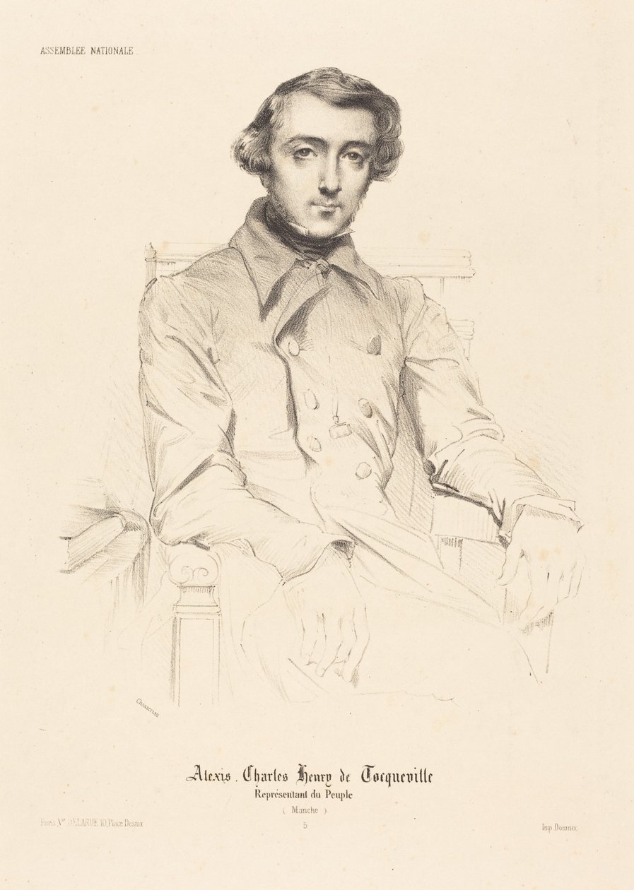 Alexis Charles Henry de Tocqueville af Théodore Chassériau