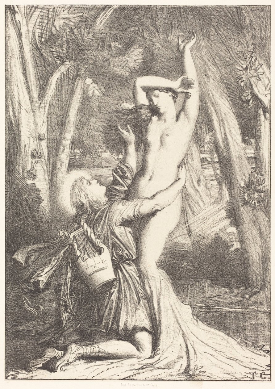 Apollon og Dafne af Théodore Chassériau