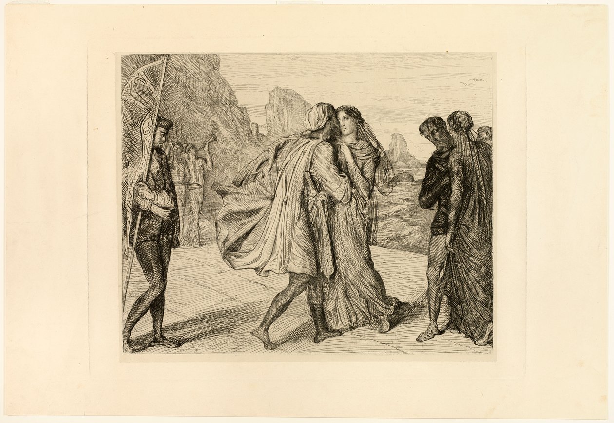 O My Fair Warrior!, tallerken fem fra Othello af Théodore Chassériau