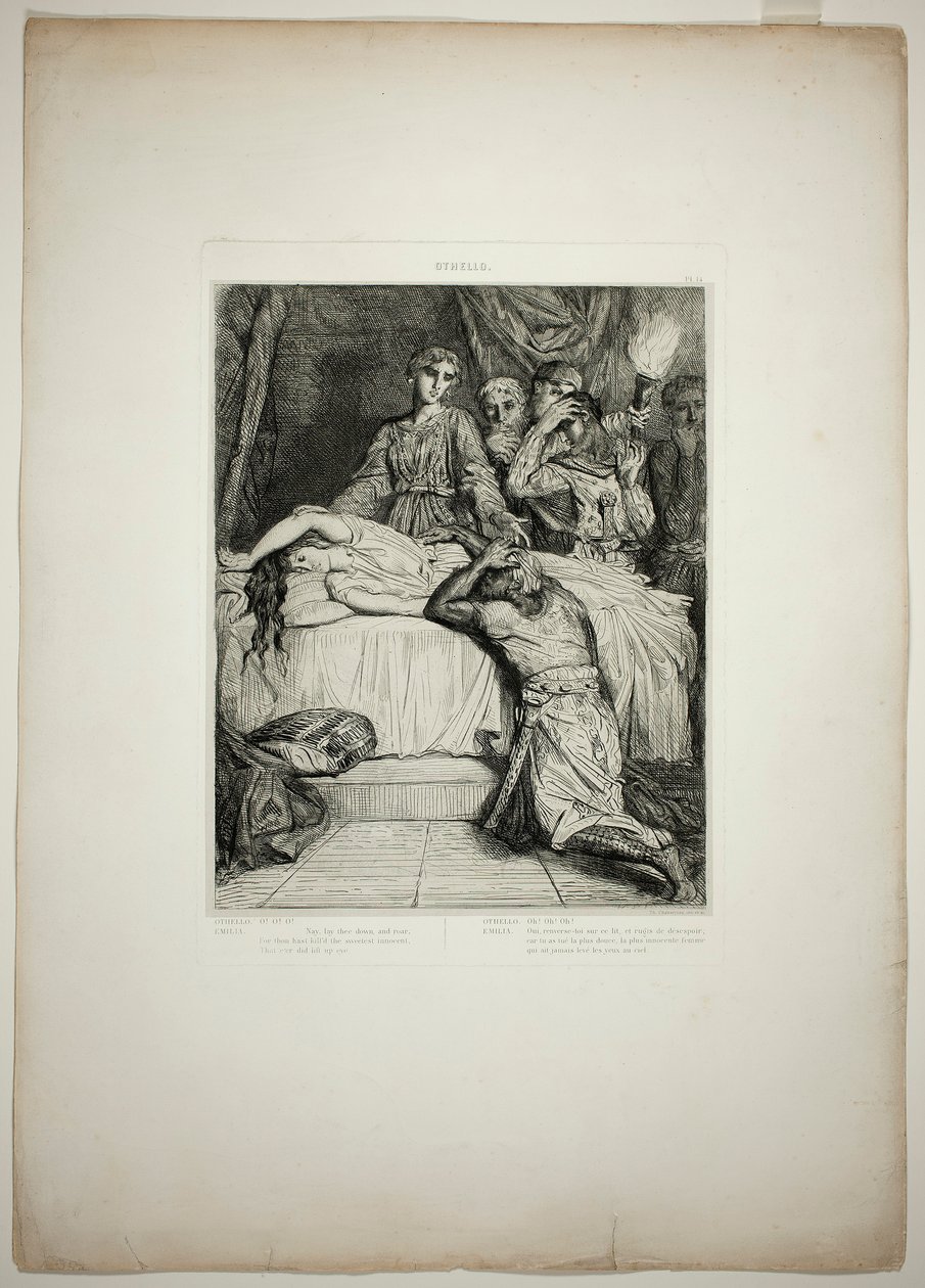 Oh! Oh! Oh!, plade 14 fra Othello af Théodore Chassériau