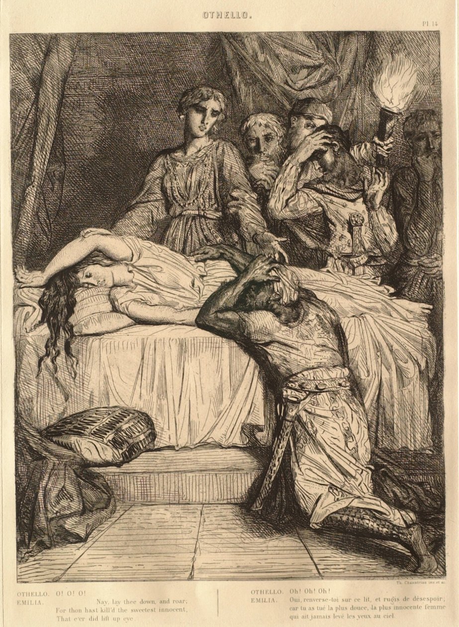 Othello-suite: nr. 14 (5. akt, 2. scene) af Théodore Chassériau