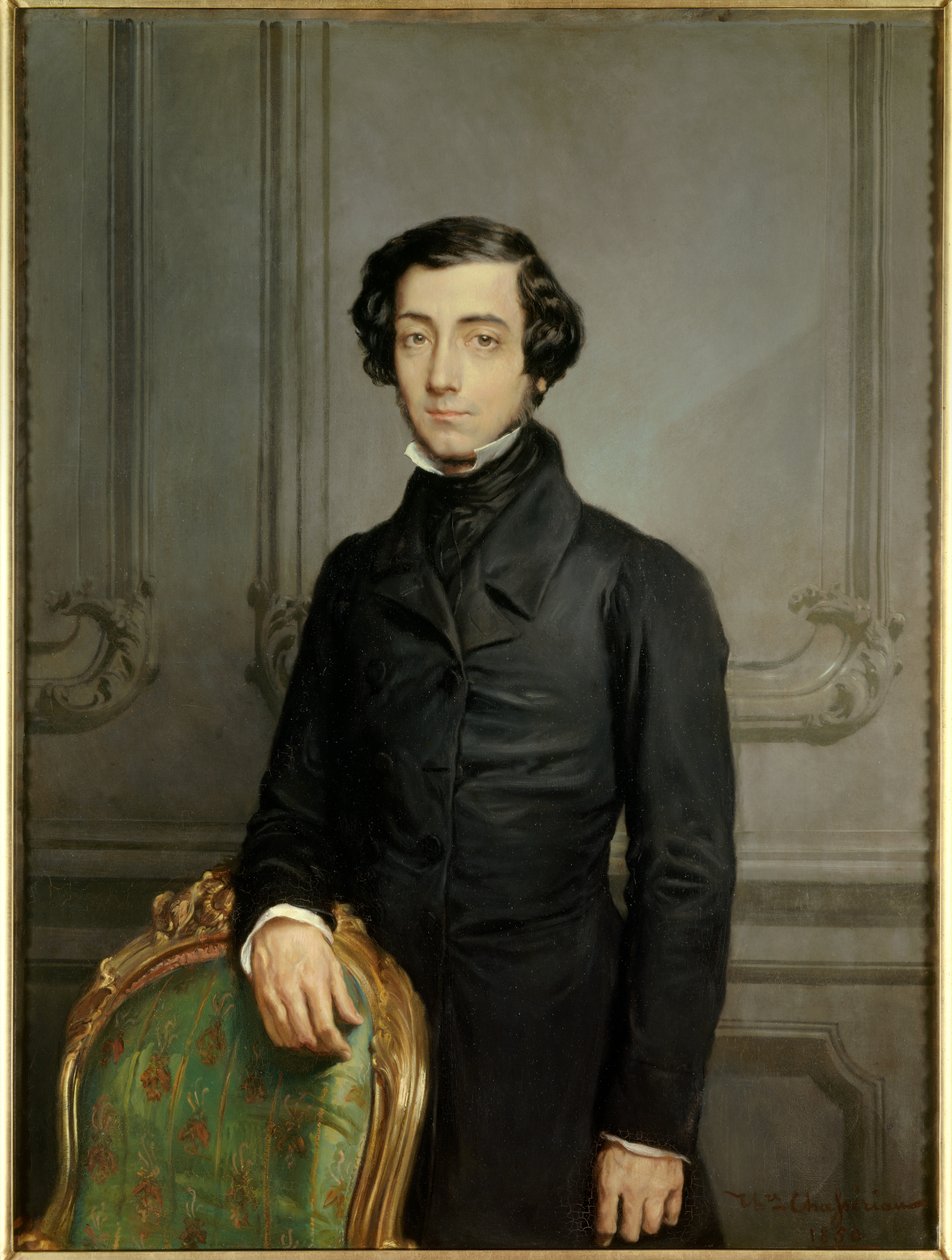 Portræt af Alexis Charles Henri Cleral de Tocqueville (1805-1859), udenrigsminister under Den Anden Republik Maleri af Theodore Chasseriau (1819-1856) af Théodore Chassériau