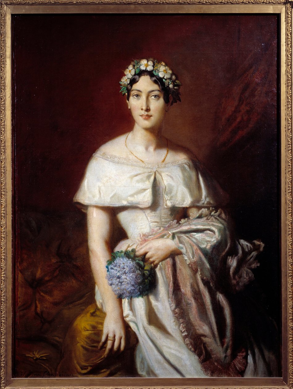 Portræt af Mademoiselle de Cabarrus (Marie-Therese de Cabarrus). Maleri af Theodore Chasseriau (1819-1856) af Théodore Chassériau