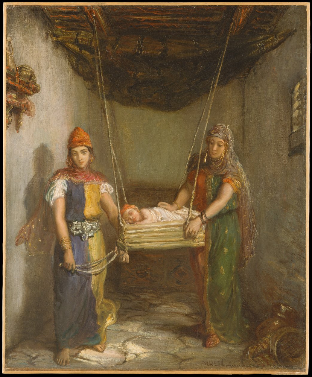 Scene i det jødiske kvarter i Constantine af Théodore Chassériau
