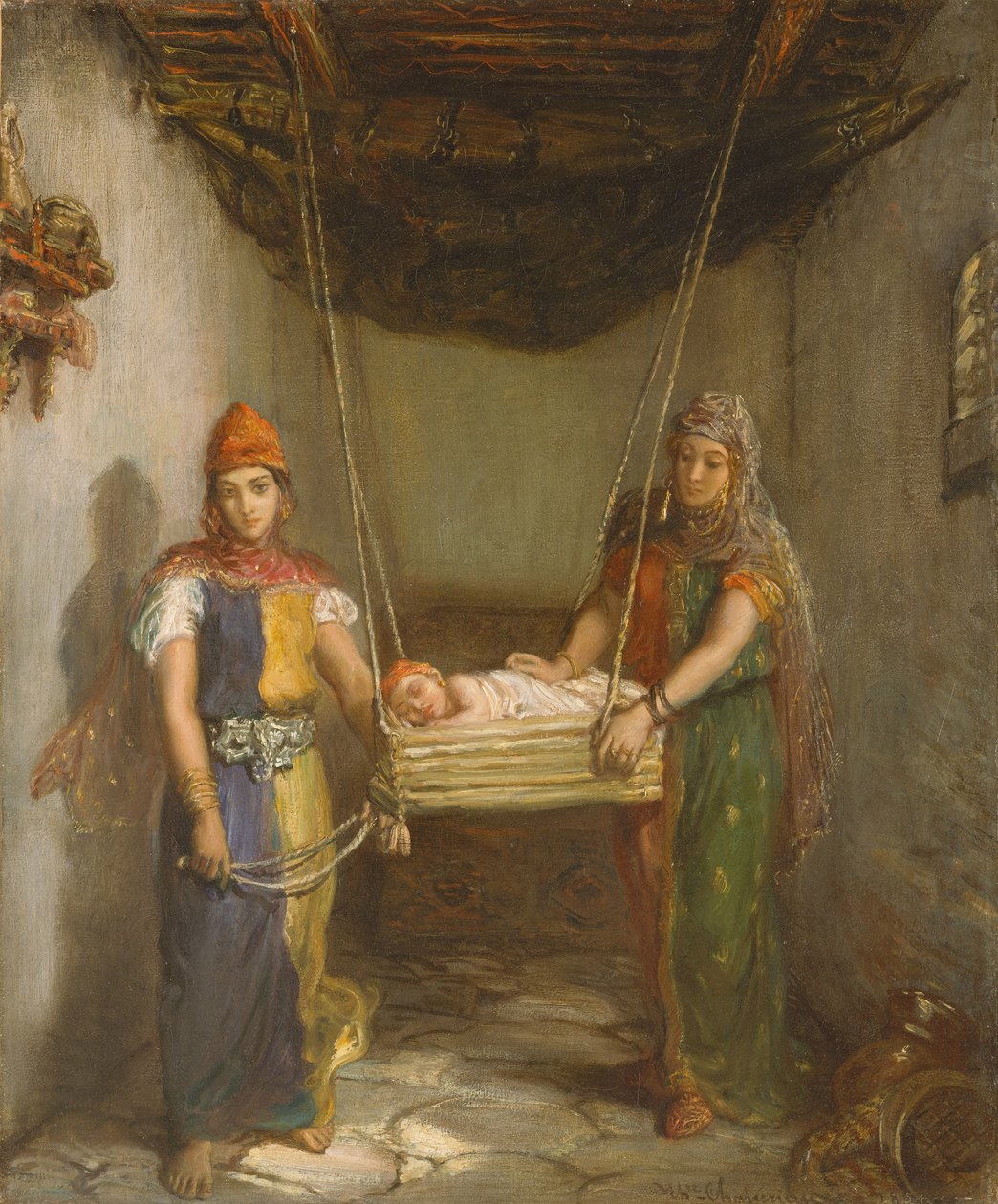 Scene i det jødiske kvarter i Constantine af Théodore Chassériau