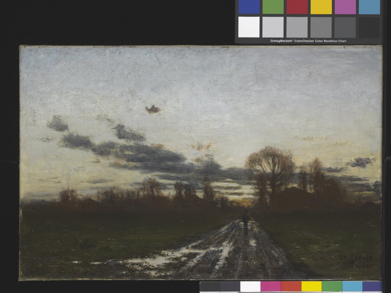 Sunrise (olie på lærred) af Theodore Clement Steele