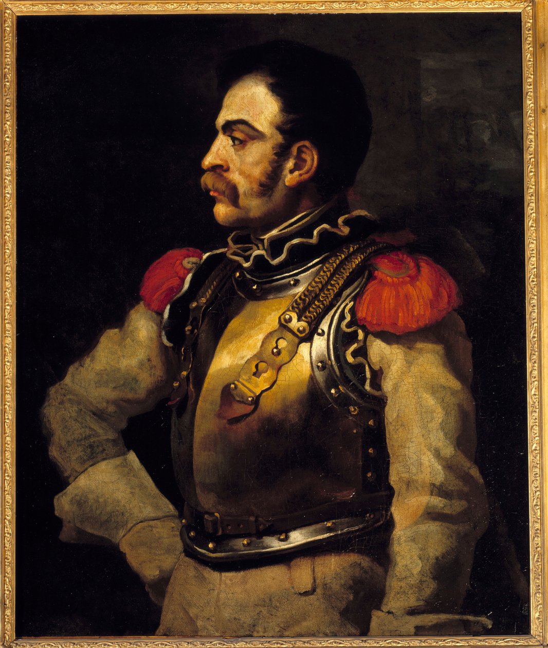 En riffelmand set midt på kroppen. Maleri af Theodore Gericault (1791-1824) af Theodore Gericault