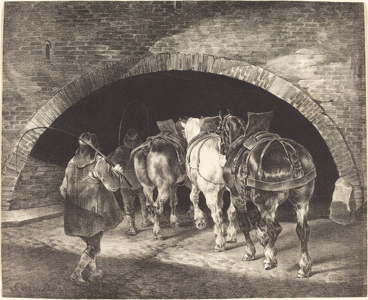Adelphi Wharf af Theodore Gericault