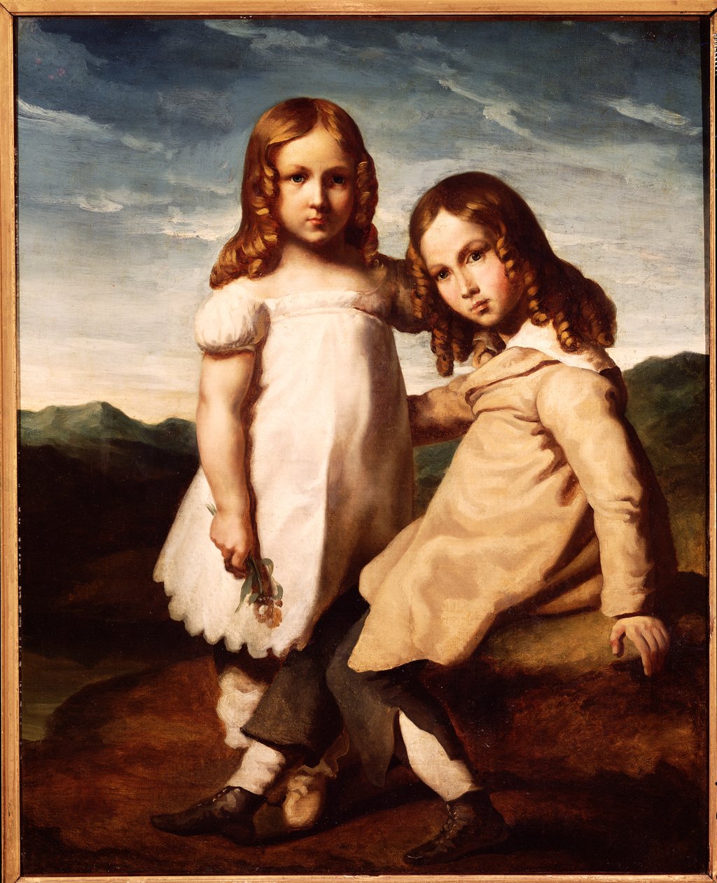 Alfred Dedreux (1810-60) som barn med sin søster, Elisabeth, 1816-17 af Theodore Gericault