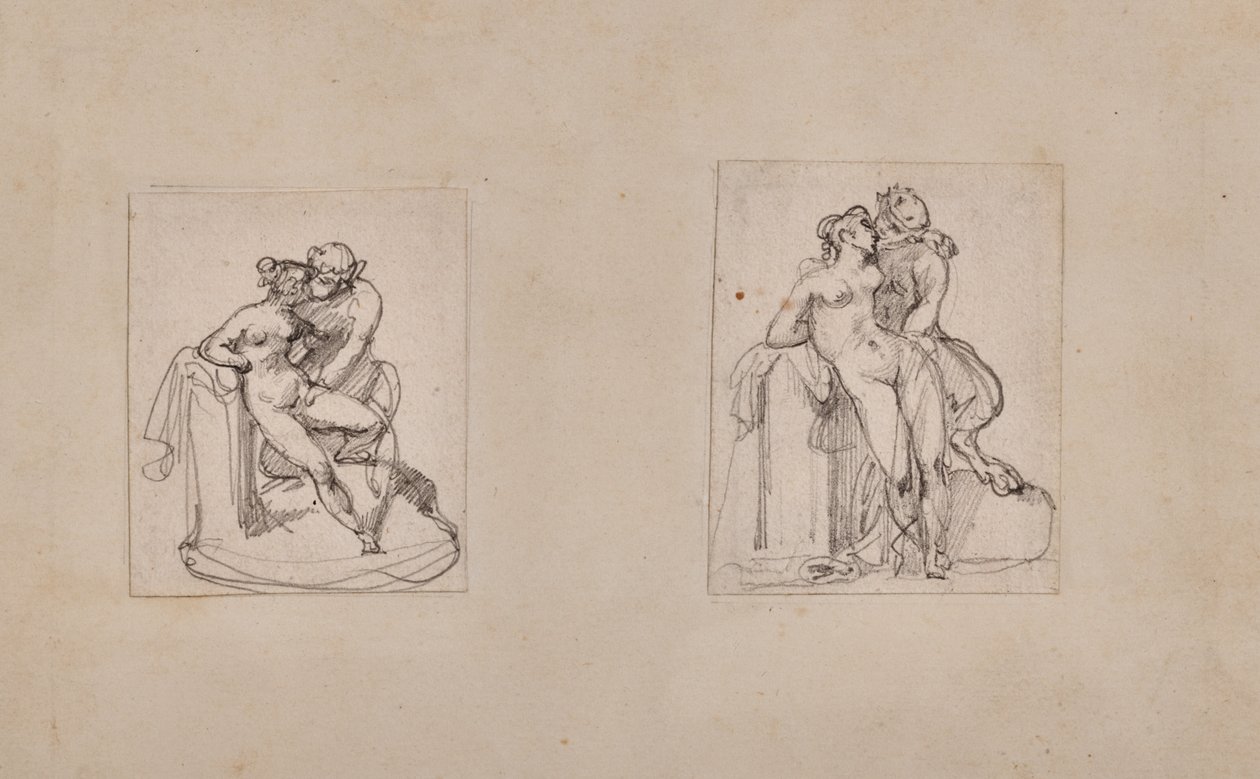 Antiope skændet af Jupiter i skikkelse af en satyr af Theodore Gericault